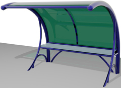 ARTOTEC Bench with shelter CYCLOBIK