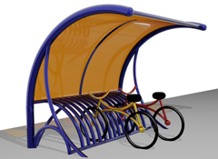 ARTOTEC Cycle stand with shelter CYCLOBIK