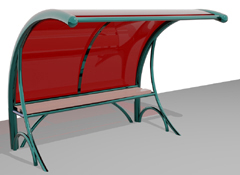 ARTOTEC Bench with shelter CYCLOBIK