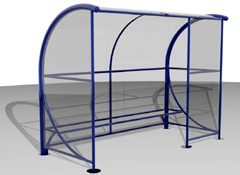 ARTOTEC Bus shelter with ergonomic bench WINDOLINE