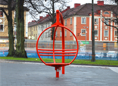 ARTOTEC Rotating chair ZICKI at Mariaplan public place, Gothenburg, Sweden