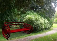 Banc bois et métal, dossier et accoudoir ergonomique RE-WIND